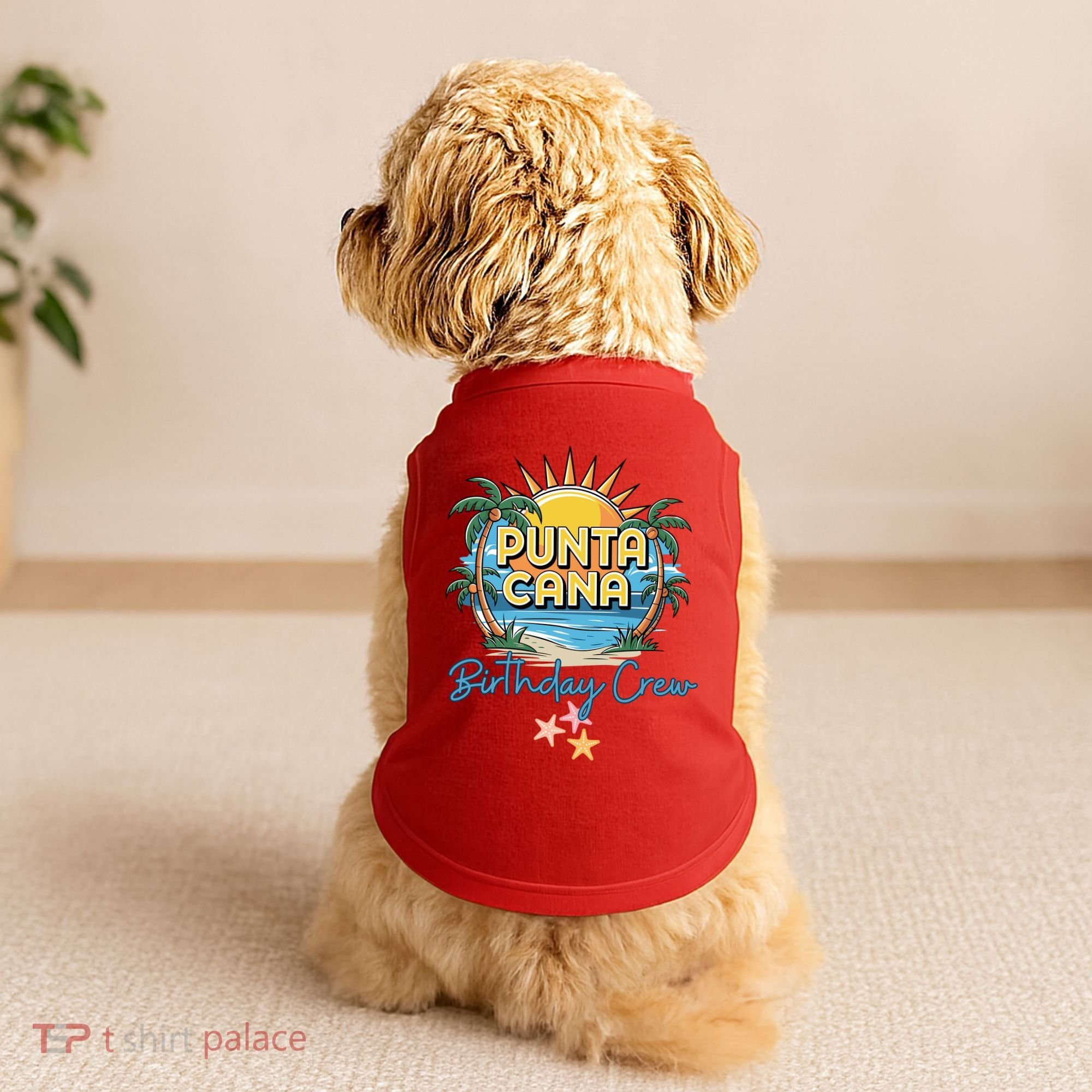 Punta Cana Birthday Crew Tropical Celebration Vibes Doggie Tank