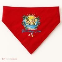 Punta Cana Birthday Crew Tropical Celebration Vibes USA-Made Doggie Bandana thumb 0