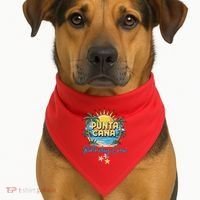 Punta Cana Birthday Crew Tropical Celebration Vibes USA-Made Doggie Bandana thumb 1