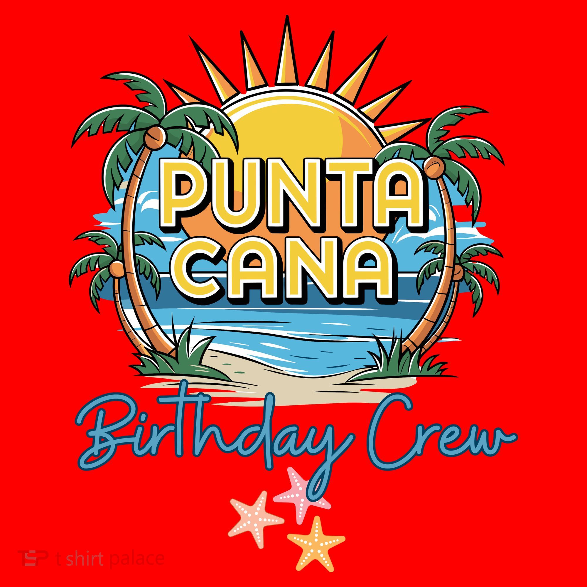 Punta Cana Birthday Crew Tropical Celebration Vibes Polo