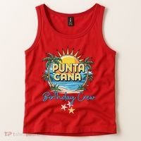 Punta Cana Birthday Crew Tropical Celebration Vibes Tank Top thumb 2
