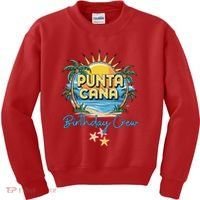 Punta Cana Birthday Crew Tropical Celebration Vibes Kids Sweatshirt thumb 0