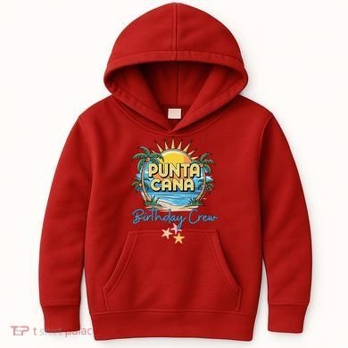 Punta Cana Birthday Crew Tropical Celebration Vibes Kids Hoodie