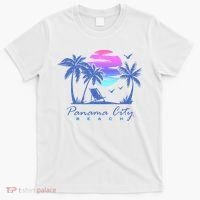 Panama City Beach Florida Vacation Trip Retro Vintage Sunset T-Shirt thumb 0