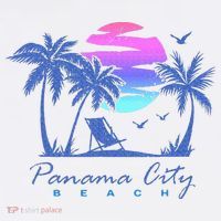Panama City Beach Florida Vacation Trip Retro Vintage Sunset T-Shirt thumb 7