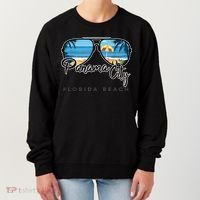 Panama City Beach Florida Palm Tree Sunglasses Souvenir Women's Sweatshirt thumb 0
