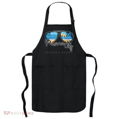 Panama City Beach Florida Palm Tree Sunglasses Souvenir Apron