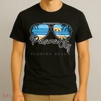 Panama City Beach Florida Palm Tree Sunglasses Souvenir T-Shirt thumb 3