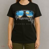 Panama City Beach Florida Palm Tree Sunglasses Souvenir T-Shirt thumb 4