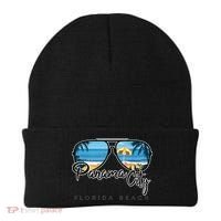 Panama City Beach Florida Palm Tree Sunglasses Souvenir Beanie thumb 0