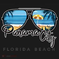 Panama City Beach Florida Palm Tree Sunglasses Souvenir Pajama Set thumb 2