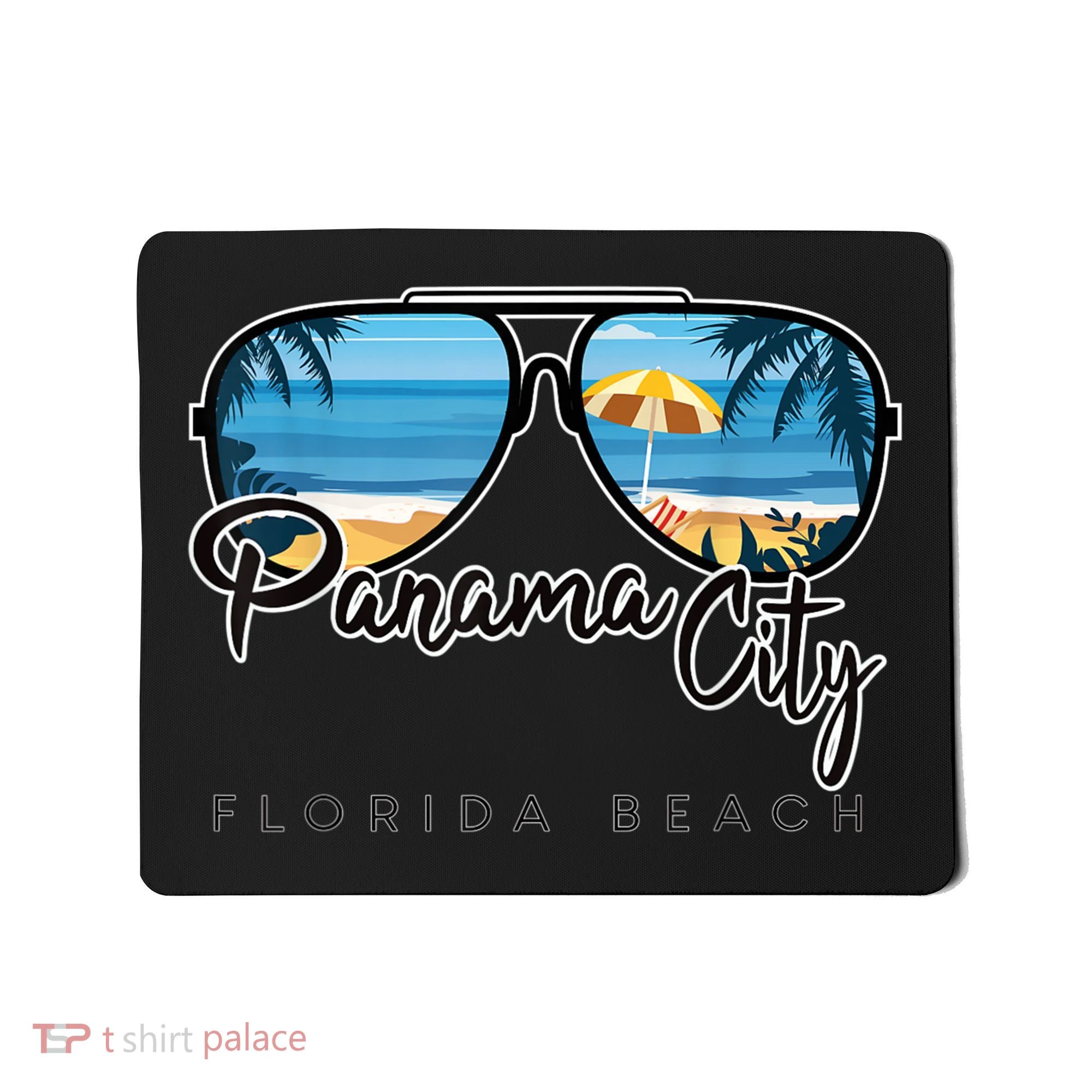Panama City Beach Florida Palm Tree Sunglasses Souvenir Mousepad