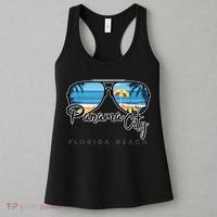 Panama City Beach Florida Palm Tree Sunglasses Souvenir Women's Tank Top thumb 3