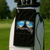 Panama City Beach Florida Palm Tree Sunglasses Souvenir Golf Towel thumb 2