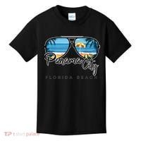 Panama City Beach Florida Palm Tree Sunglasses Souvenir Kids T-Shirt thumb 0