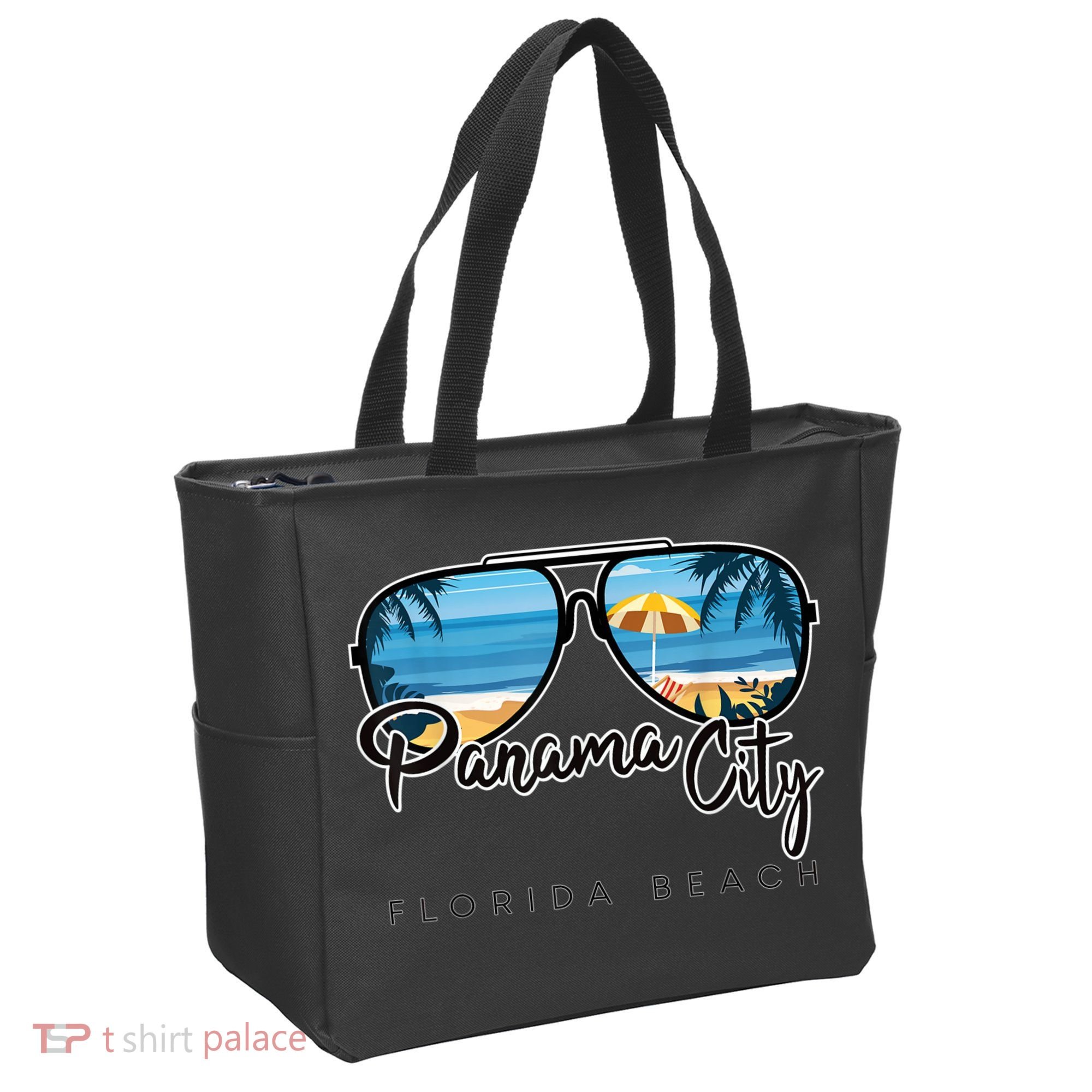 Panama City Beach Florida Palm Tree Sunglasses Souvenir Tote Bag