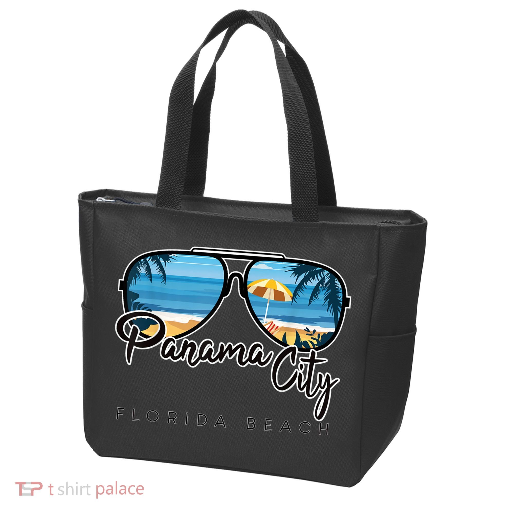 Panama City Beach Florida Palm Tree Sunglasses Souvenir Tote Bag