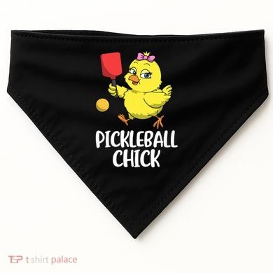 Pickleball Chick Cute Gift USA-Made Doggie Bandana