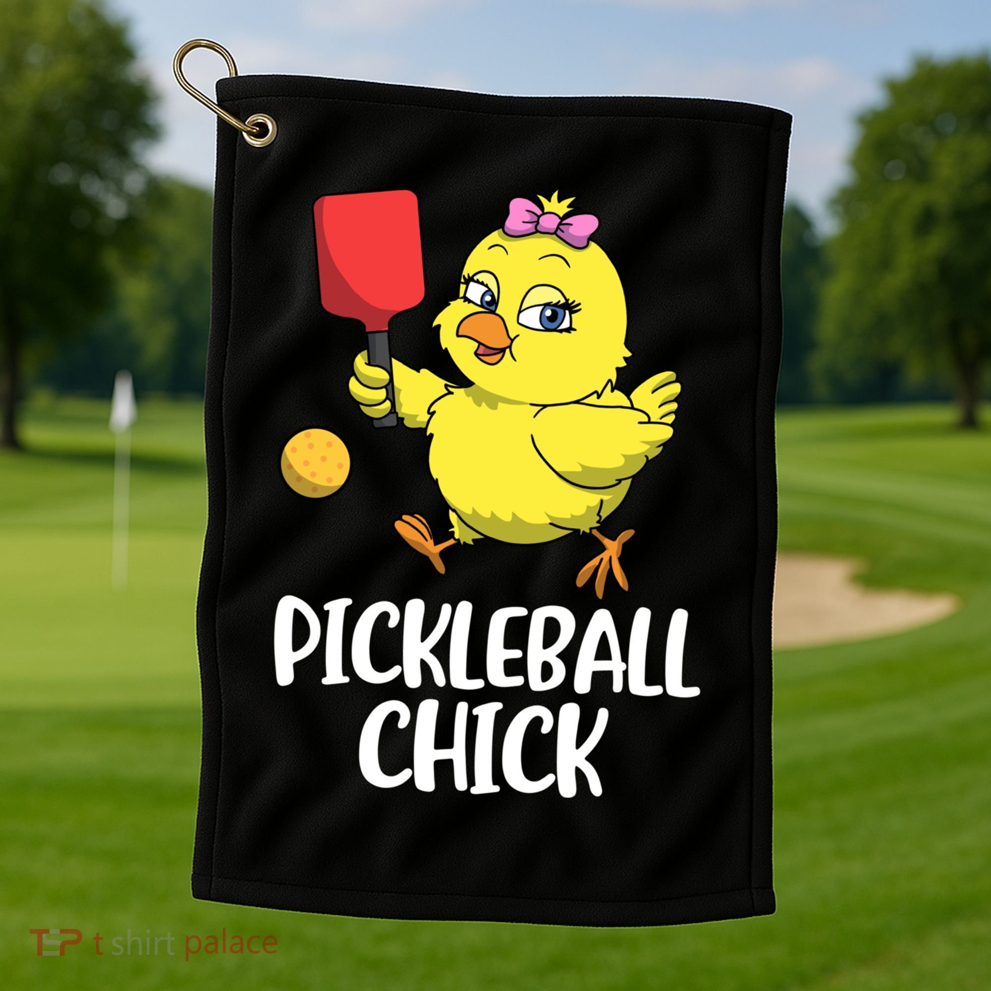 Pickleball Chick Cute Gift Golf Towel