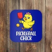 Pickleball Chick Cute Gift Coaster thumb 0