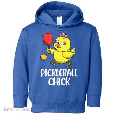 Pickleball Chick Cute Gift Toddler Hoodie