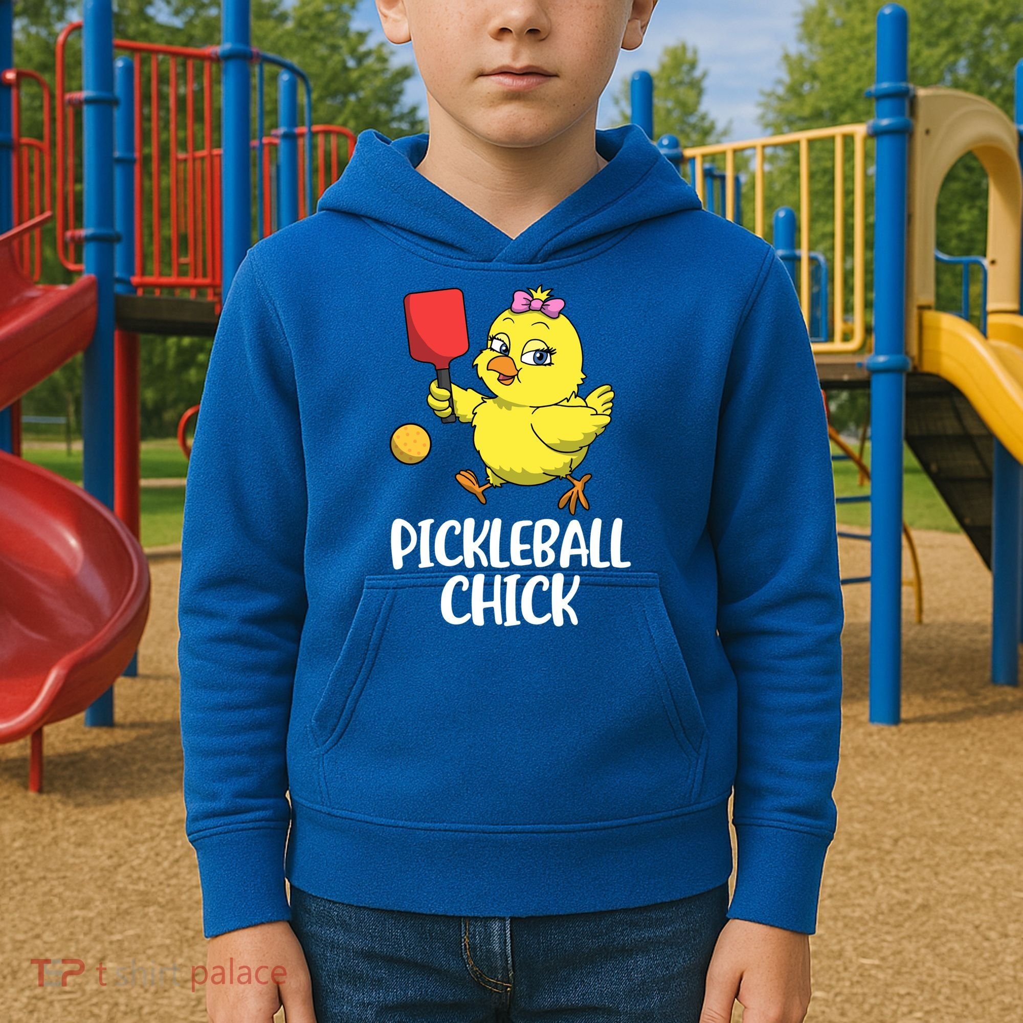 Pickleball Chick Cute Gift Kids Hoodie