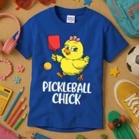 Pickleball Chick Cute Gift Kids T-Shirt thumb 3
