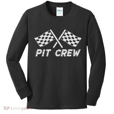 Pit Crew Costume For Race Car Parties Kids Long Sleeve Shirt