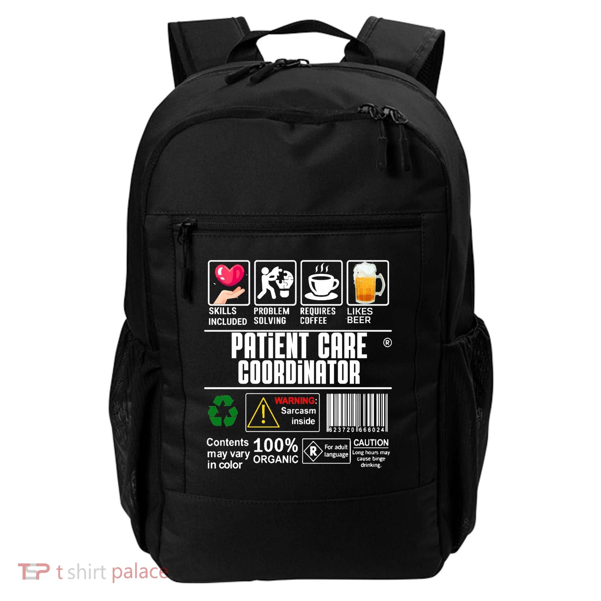 Patient Care Coordinator Complex Characters Coffee And Beer Great Gift Backpack