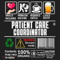 Patient Care Coordinator Complex Characters Coffee And Beer Great Gift Golf Towel thumb 3