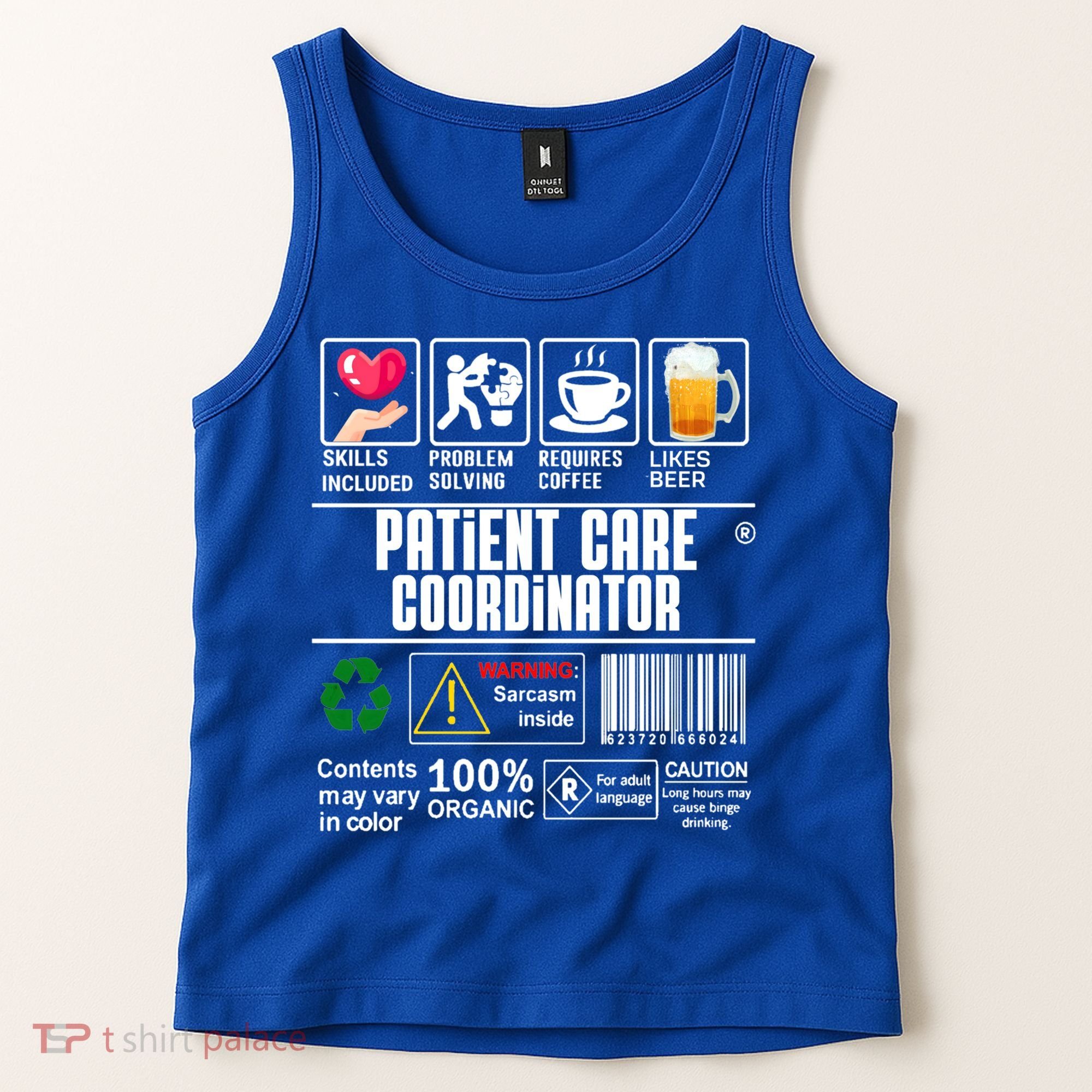 Patient Care Coordinator Complex Characters Coffee And Beer Great Gift Tank Top