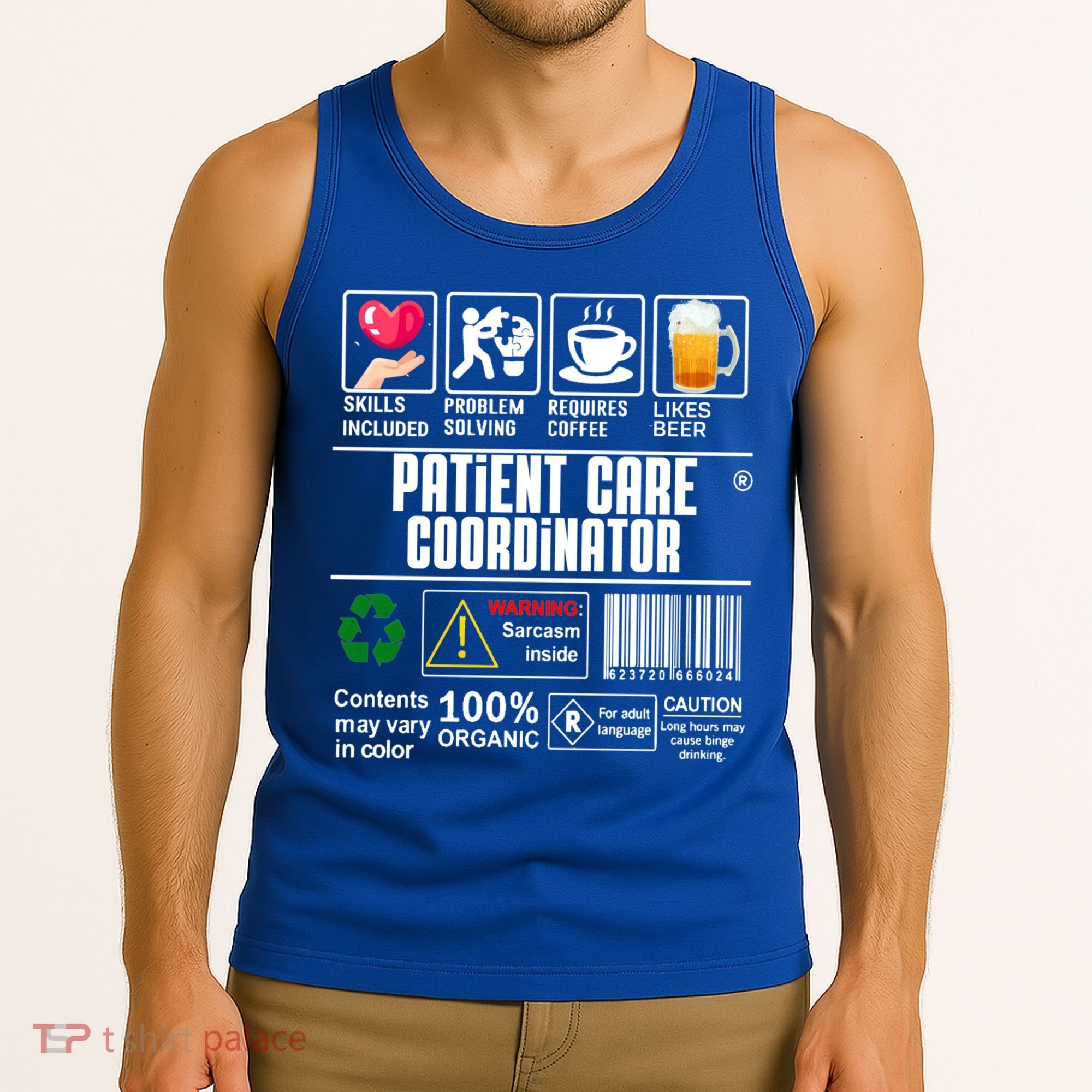 Patient Care Coordinator Complex Characters Coffee And Beer Great Gift Tank Top