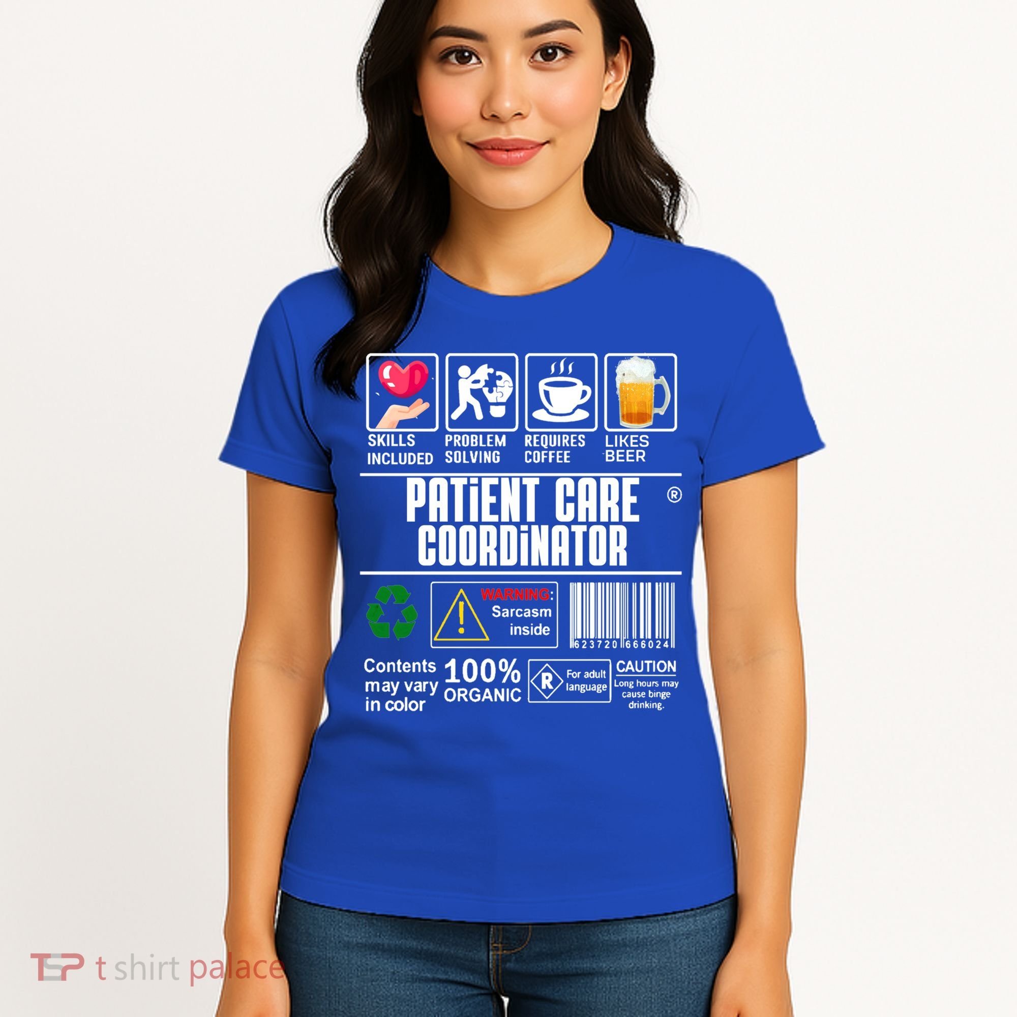 Patient Care Coordinator Complex Characters Coffee And Beer Great Gift Women's T-Shirt