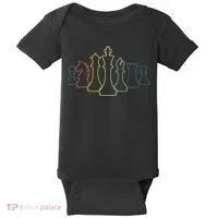 Play Chess Chess Lover Chess Sayings Baby Bodysuit thumb 0
