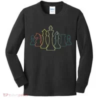 Play Chess Chess Lover Chess Sayings Kids Long Sleeve Shirt thumb 0