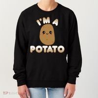 Potato Costume Cute Kawaii Style Smiling IM A Potato Women's Sweatshirt thumb 0