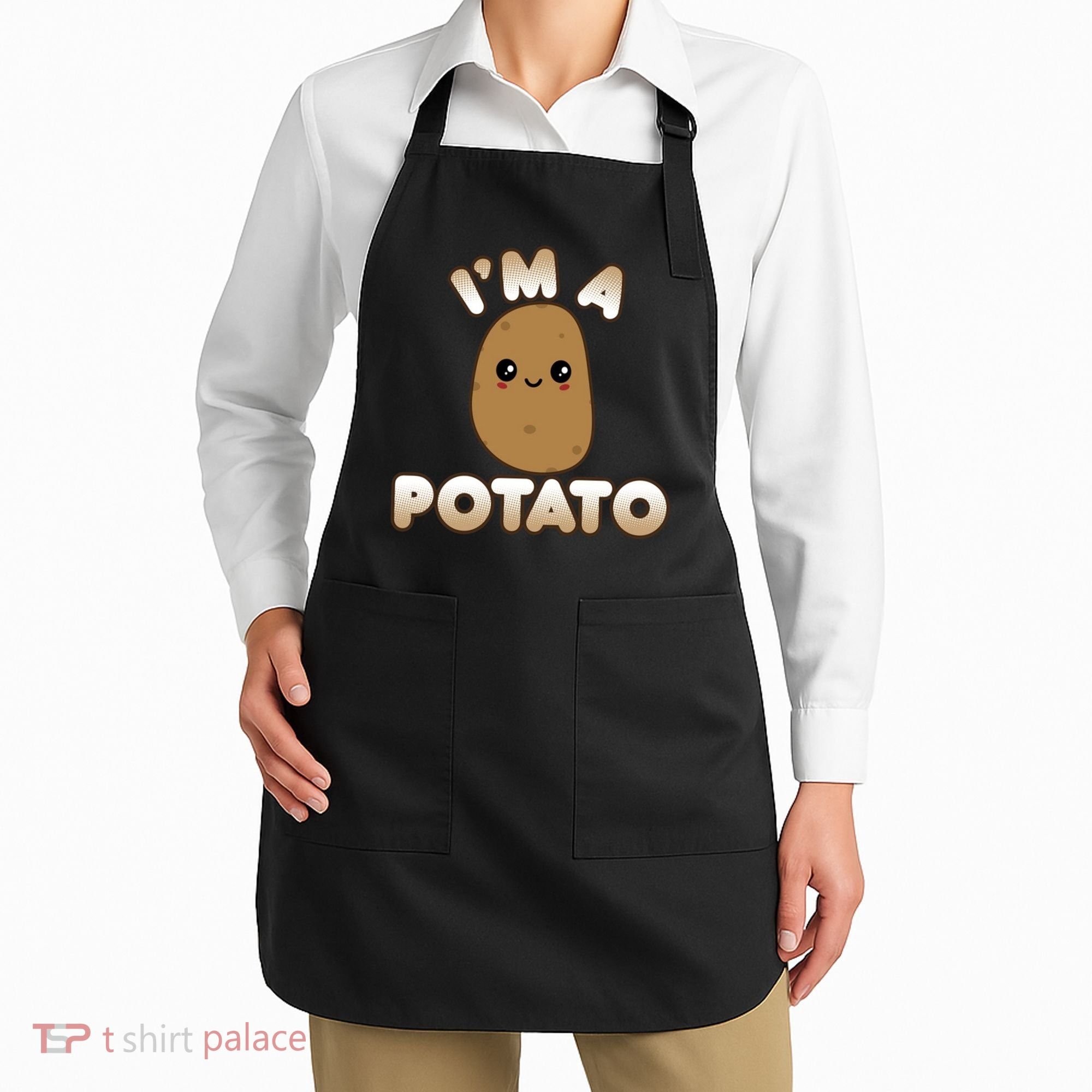 Potato Costume Cute Kawaii Style Smiling IM A Potato Apron