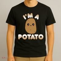 Potato Costume Cute Kawaii Style Smiling IM A Potato T-Shirt thumb 3