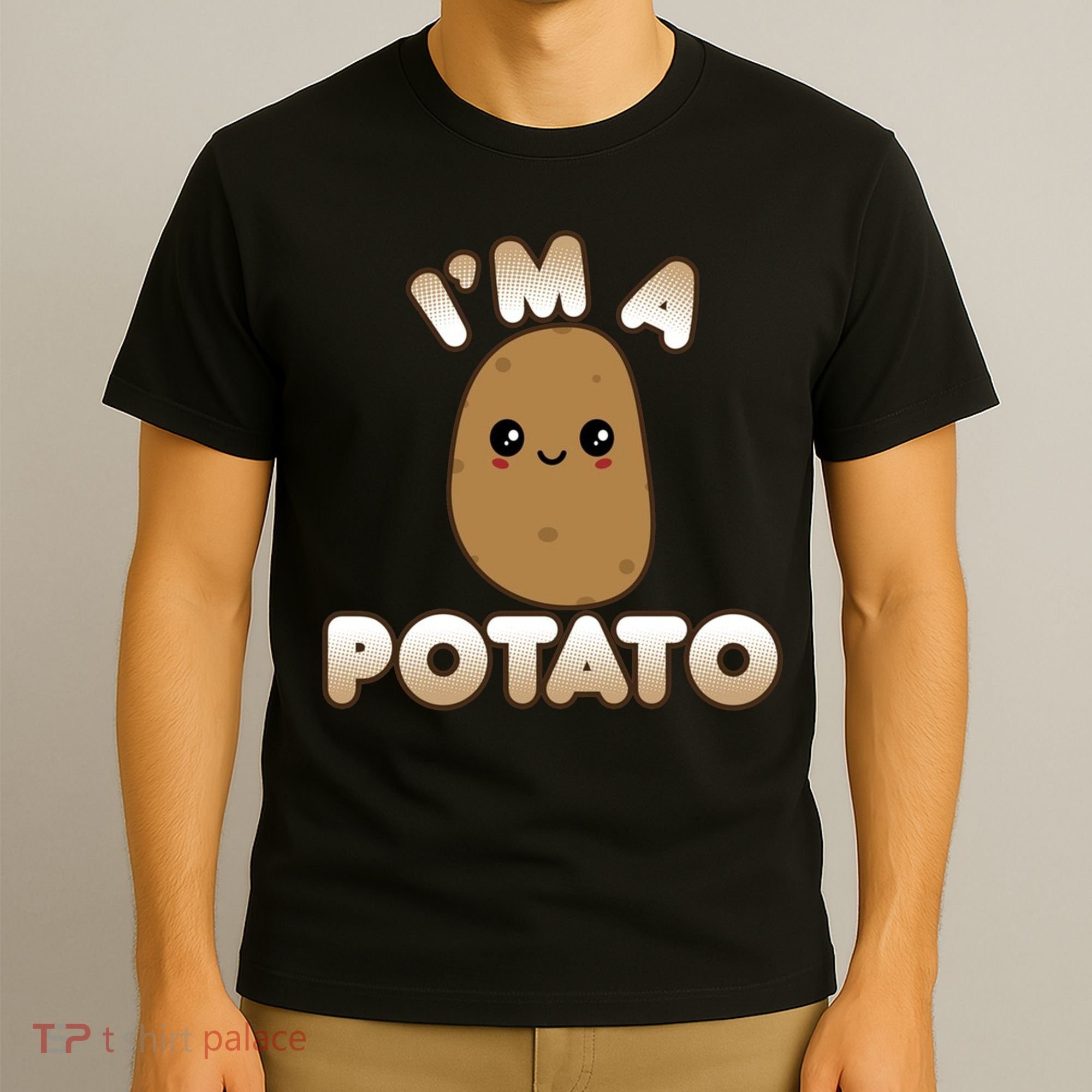 Potato Costume Cute Kawaii Style Smiling IM A Potato T-Shirt