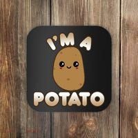 Potato Costume Cute Kawaii Style Smiling IM A Potato Coaster thumb 0
