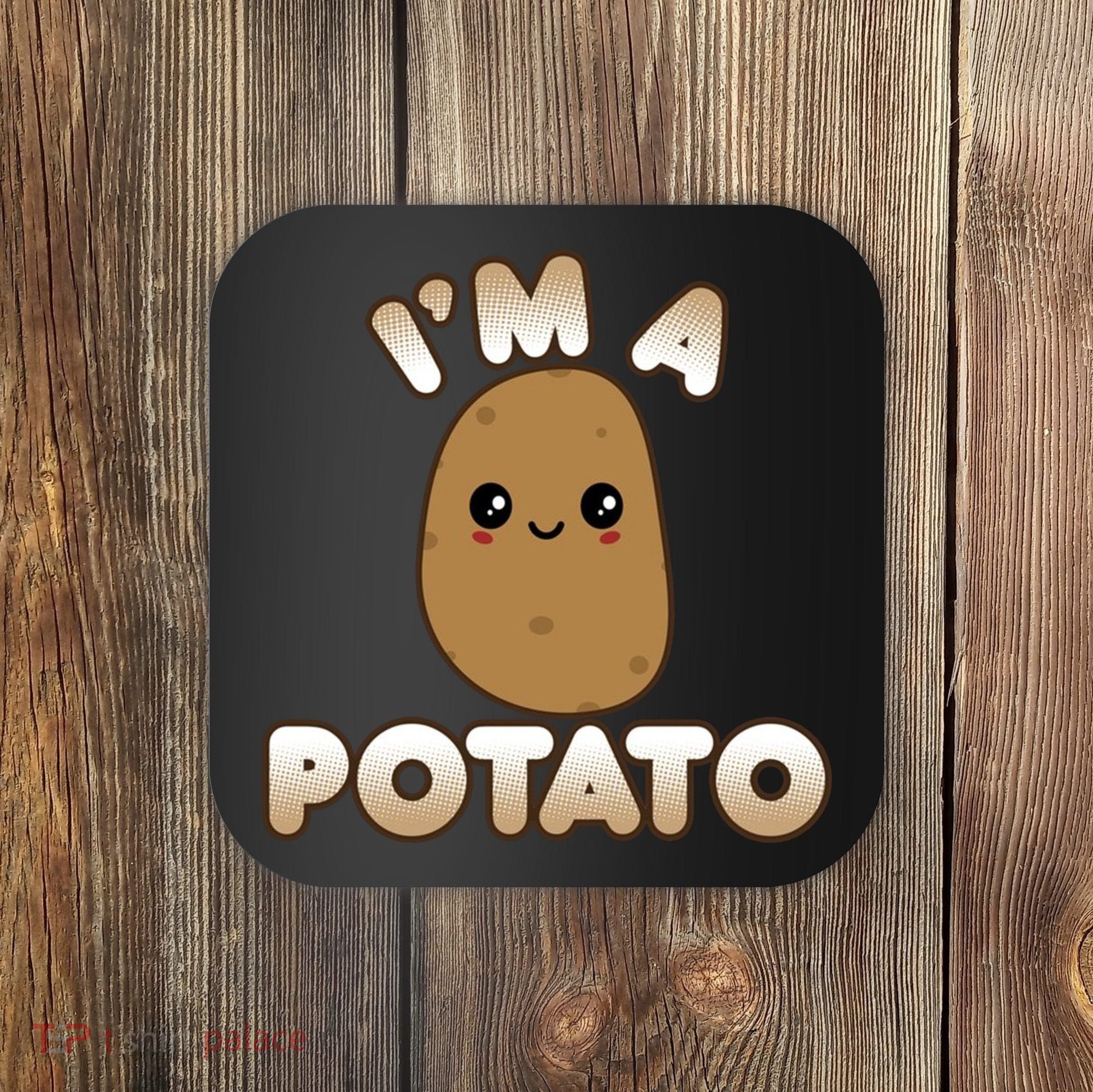 Potato Costume Cute Kawaii Style Smiling IM A Potato Coaster