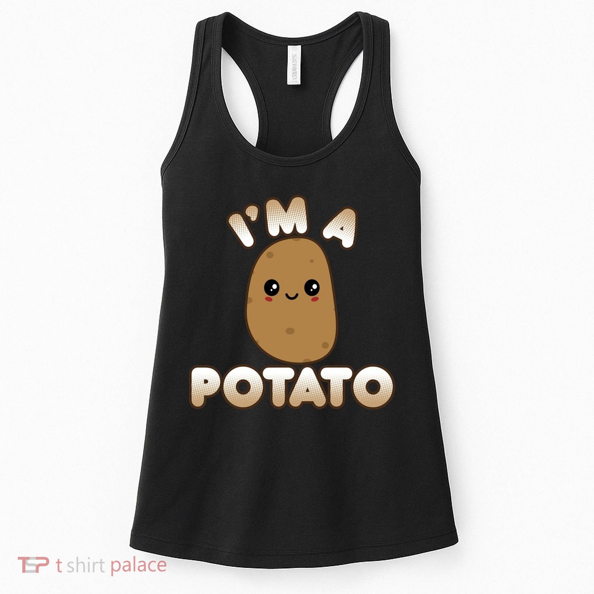 Potato Costume Cute Kawaii Style Smiling IM A Potato Women's Tank Top