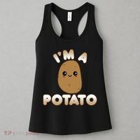 Potato Costume Cute Kawaii Style Smiling IM A Potato Women's Tank Top thumb 3