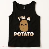 Potato Costume Cute Kawaii Style Smiling IM A Potato Tank Top thumb 2