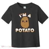 Potato Costume Cute Kawaii Style Smiling IM A Potato Toddler T-Shirt thumb 0