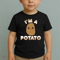 Potato Costume Cute Kawaii Style Smiling IM A Potato Toddler T-Shirt thumb 2