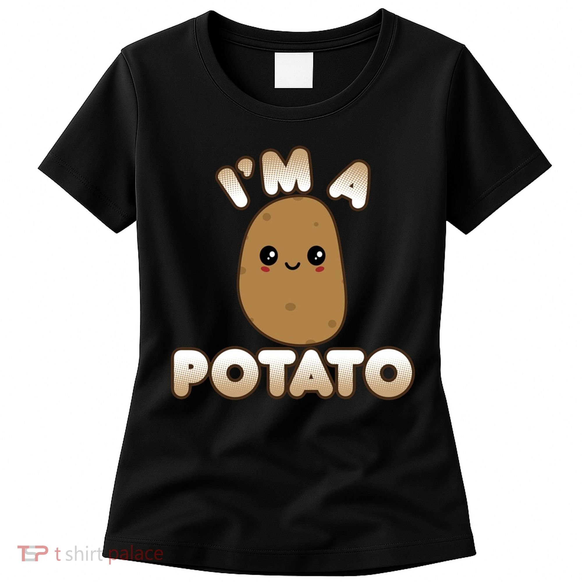 Potato Costume Cute Kawaii Style Smiling IM A Potato Women's T-Shirt