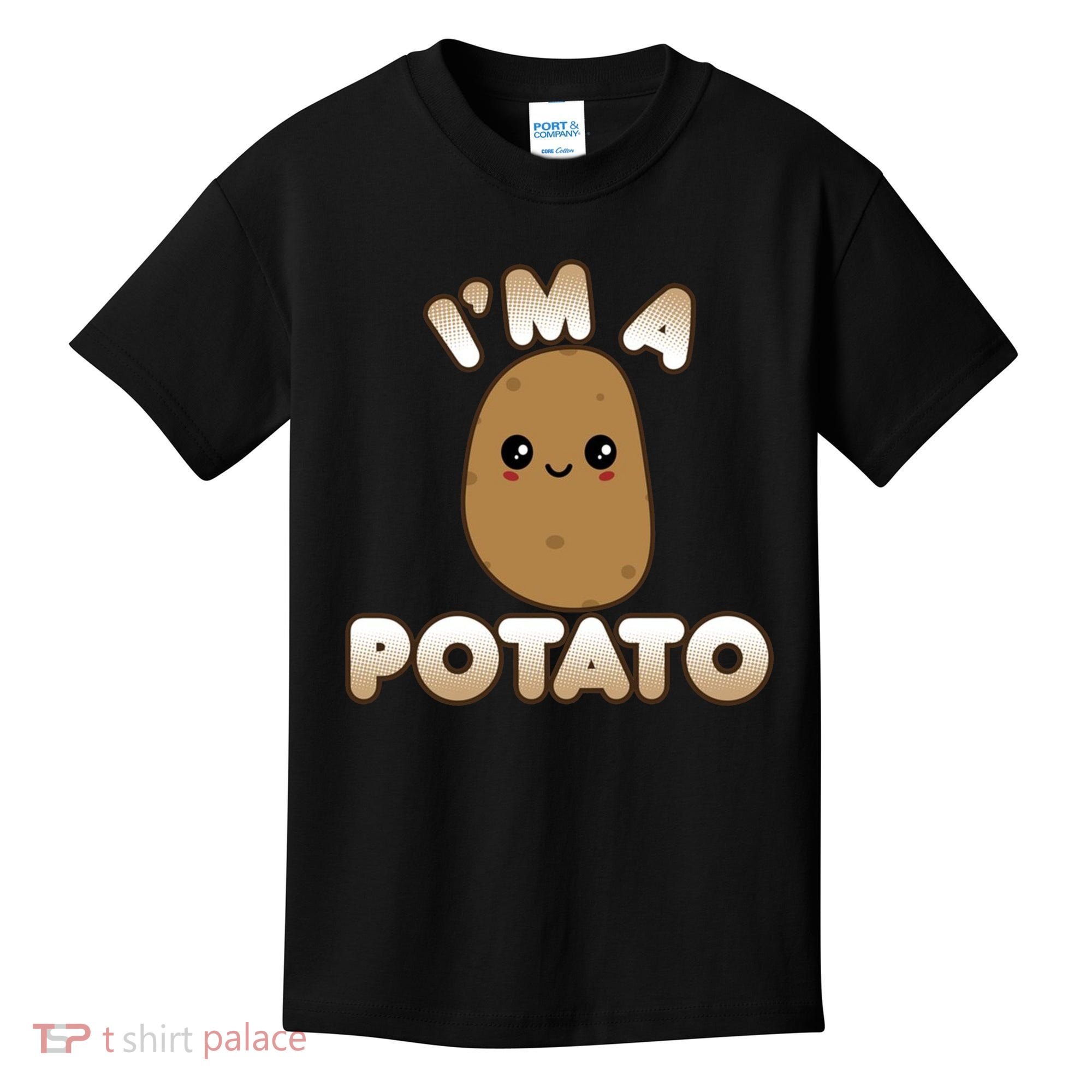 Potato Costume Cute Kawaii Style Smiling IM A Potato Kids T-Shirt