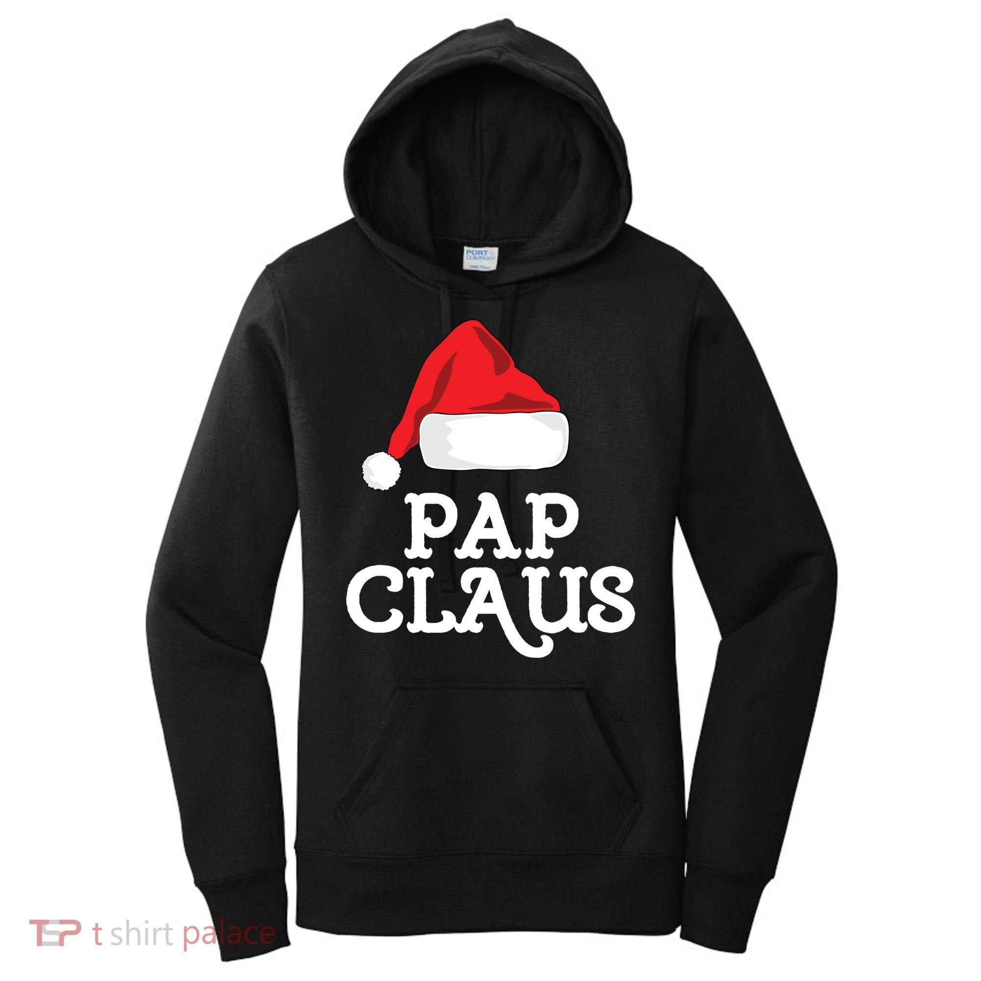 Pap Claus Christmas Family Group Matching Pajama Gift Women's Hoodie