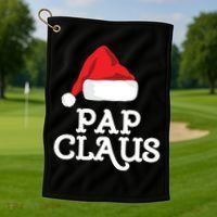 Pap Claus Christmas Family Group Matching Pajama Gift Golf Towel thumb 1
